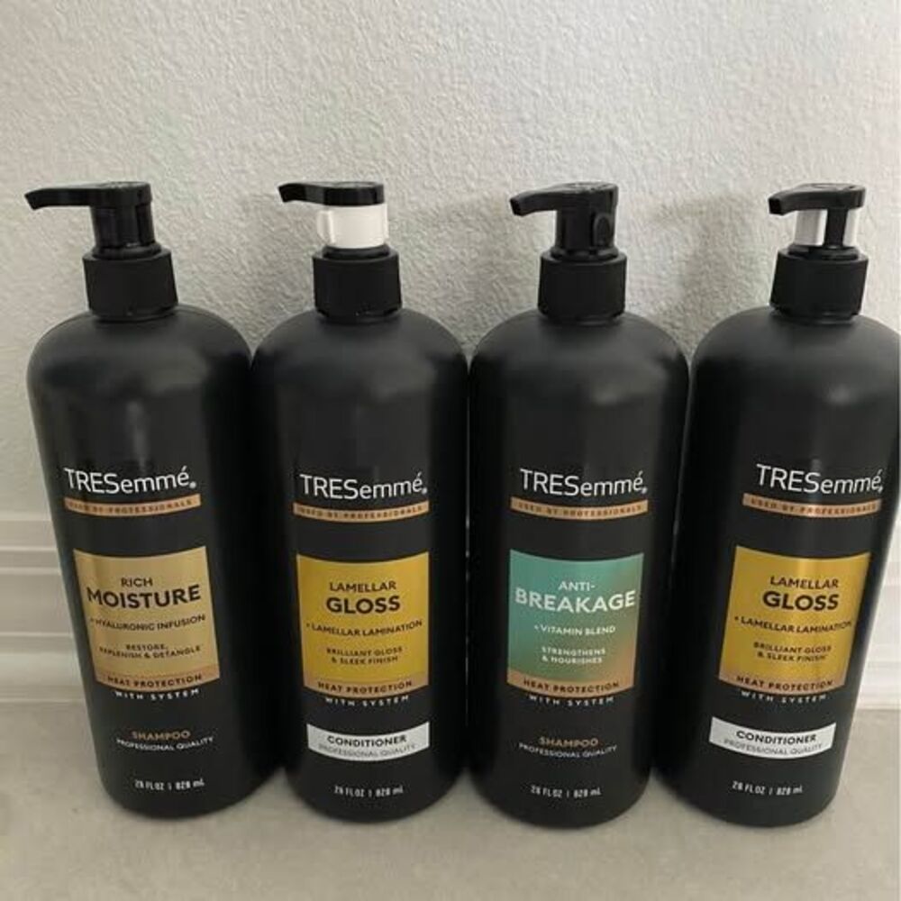 4 Brand New Tresemme shampoo and conditioner bundle set 28oz each bottle